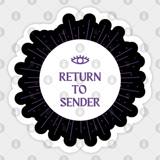 Return To Sender Sticker by Nu Aura